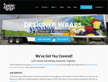 Tablet Screenshot of designerwraps.com